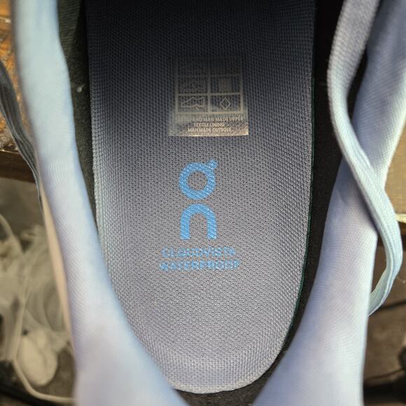 NEW ON Cloudvista 2 Waterproof Womens Size 8.5 Running Shoes Sneakers White Blue - Picture 11 of 12